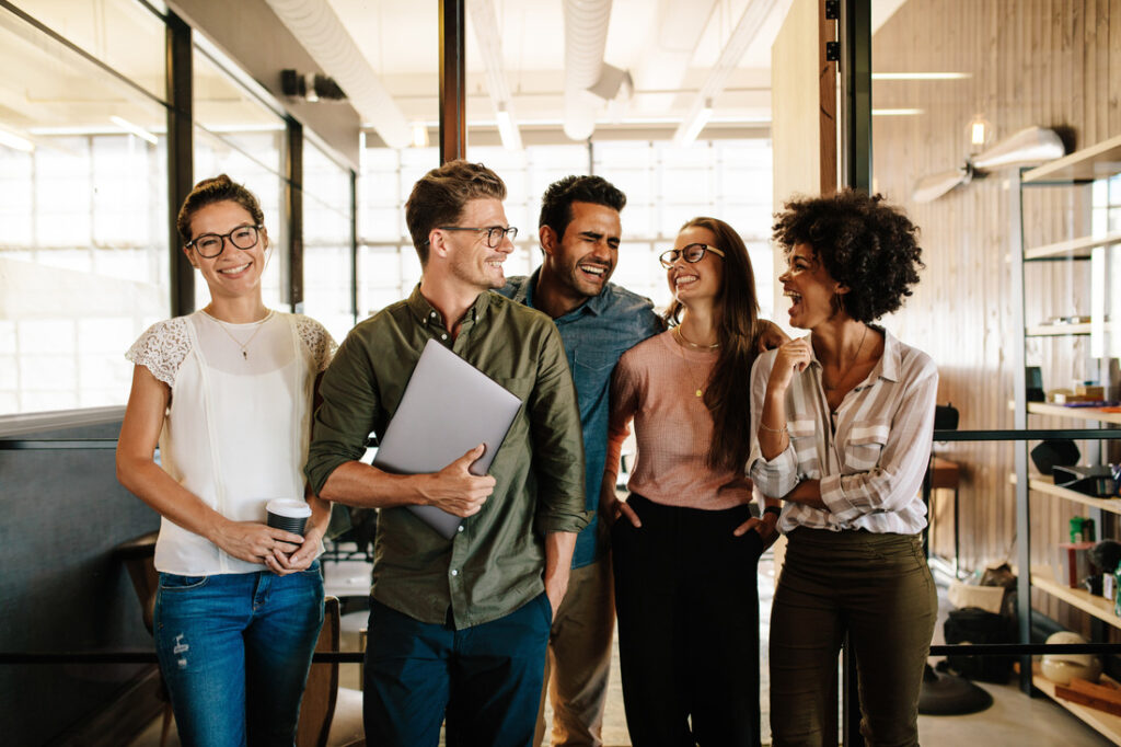 A group of happy employees