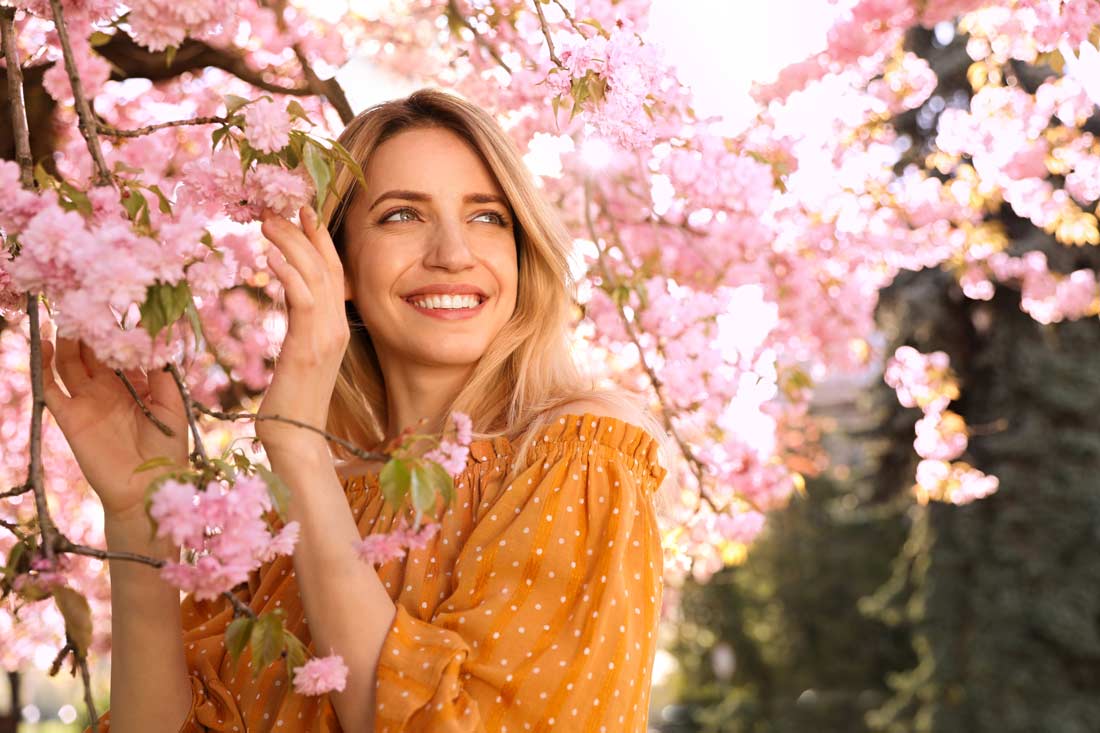 young women and blossom spring quotes